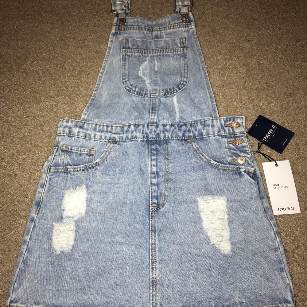 Denim overall dress - Picture 1 of 2